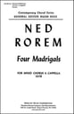 Four Madrigals SATB choral sheet music cover